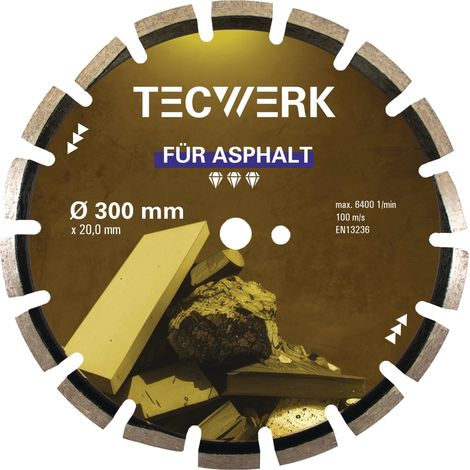 Disque diamant ASPHALT D.400mm Alés.25,4mm H.Seg.10mm E.Seg.3,4mm TW (1/2)