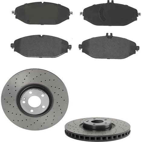 KIT FRENI ANTERIORI compatibile con MERCEDES-BENZ CLASSE E ALL-TERRAIN (S213) - DISCHI + PASTIGLIE OEM: P 50 124 , P 50 120 / 25754 Z /SOSTITUZIONE DIRETTA/BASSA POLVERE/SILENZIOSO