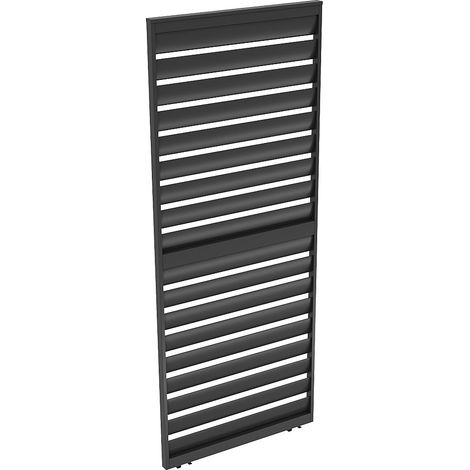 Pannello frangivista in alluminio per pergola bioclimatica L93 cm x H234 Antracite - COSMA