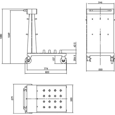 Servante d'atelier vide 6425WW AMF (1/3)