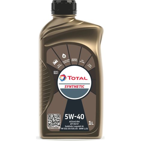 Total OLIO MOTORE SYNTHETIC 5W40 lt. 1 12.00 pz