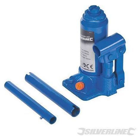 Cric idraulico con regolazione officina a bottiglia varie tonnellate Silverline-10 tonnellate