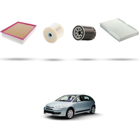 Kit tagliando 4 filtri compatibile con Citroen C4 2.0 hdi 81kw dal 2007 al 2008 (1/5)