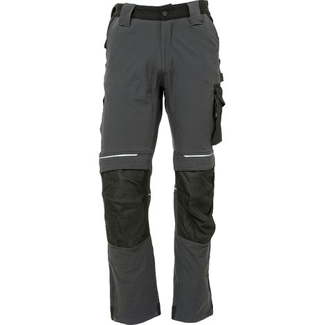 U-POWER Slim Fit Wasserabweisende Stretch-Arbeitshose ATOM Grau L