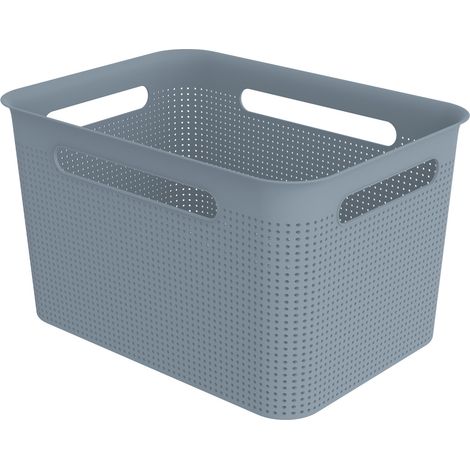 Rotho Wäschekorb Brisen 16 L misty blau Wäschebehälter
