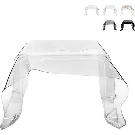 Tavolino basso quadrato da salotto di design in plexiglass Drappeggi - Trasparente