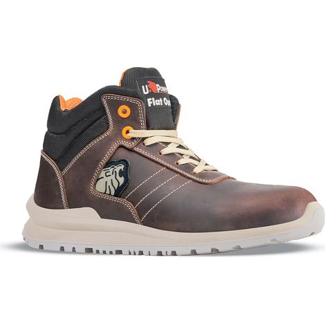 U-Power – Chaussures de sécurité hautes S3 SRC – Embout AirToe® Aluminium – Semelle antidérapante PUTR Grip – Cuir Pull-up – Pointure 43 (1/2)