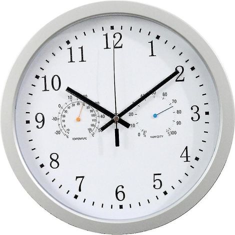 Horloge murale radiopilotée à balayage automatique de l'heure de 12 pouces (1/4)