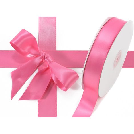 Nastro doppio raso color rosa shocking, mm 25 x 50 m