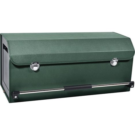 Kofferraum Organizer mit Deckel, 60L Leder Aufbewahrungsbox Grün, XL (1/5)