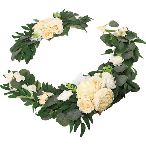 Set mit künstlichen Blumen, Dekorationen für Hochzeiten, Willkommensfeiern, Zeremonien, Schilder, Dekorationen 18051-XBS (1/5)