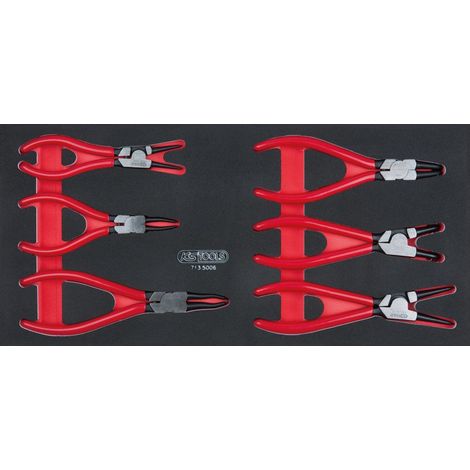 KS Tools 713.5006 Serie SCS di pinze Seeger, 6 pz modulo 1/3