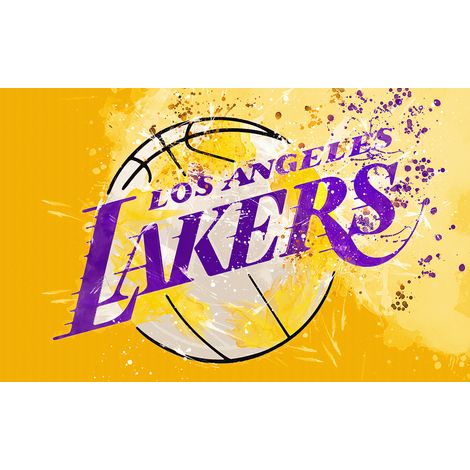 Papier peint panoramique Basket / Basket-ball - LOS ANGELES Lakers - 130 cm x 81 cm (1/2)
