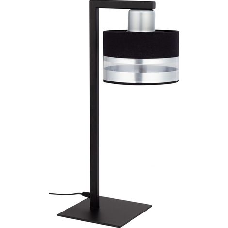 Lampada da tavolo moderna nero/argento Pro E27 15W Sigma