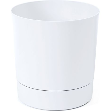 Maceta de plástico blanca Lamela 20 cm x 20 x 21 cm 1 unidad. (1/4)
