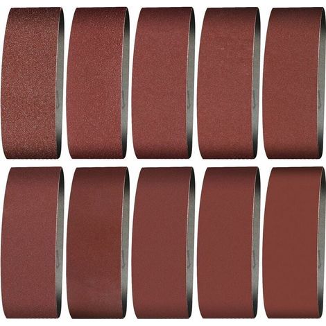 Bande Abrasive 100X915 mm- Grains 240/60/80/120/150/240/400Bande de Ponceuse pour le Ponçage, le Polissage et le Dépoussiérage, Idéale pour le Bois (12 Pièces) (1/5)