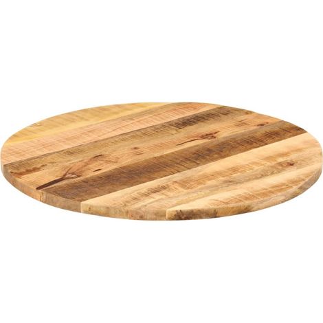 vidaXL Tischplatte Ø 70x2,5 cm rund aus massivem Mangoholz