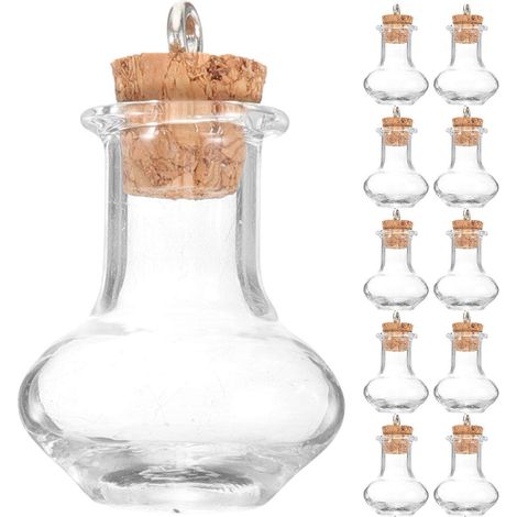 Mini bocaux en verre Wishing Bottle, 20 vases artisanaux transparents à effet flottant, adaptés au rangement. (1/5)
