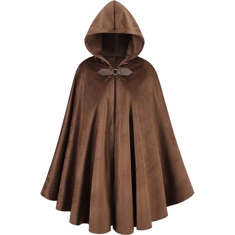 Kapuzenumhänge aus der Renaissance, Samtumhänge, viktorianische Schals, mittelalterliche Hobbit-Kostüme, Halloween-Kostüme (1/5)