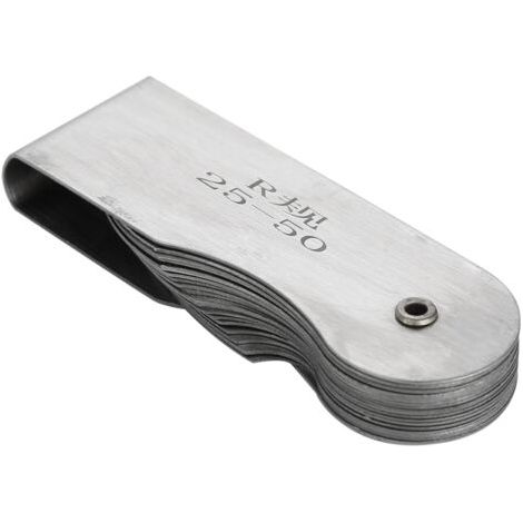 Jauge de rayon de congé en acier inoxydable, outil de mesure concave et convexe externe et interne (R25-50MM)