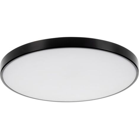 Plafonnier LED 20W noir rond Ø39cm CCT connecté Wi-Fi (1/5)