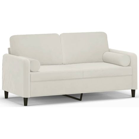 Maison Exclusive - Divano a 2 Posti con Cuscini Crema 140 cm in Velluto