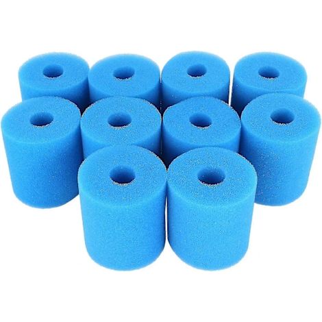 Lot de 10 filtres de rechange pour Intex Type H, lavables et réutilisables.-AquaForge (1/5)
