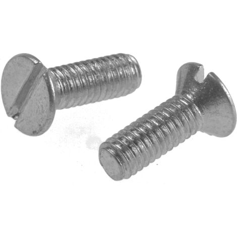Vis à métaux RS PRO M4 à tête Fraisée fendue en Acier, 12mm ( Prix pour Sachet de 100 )