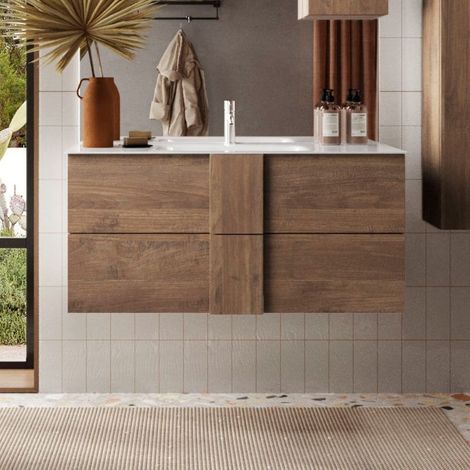Mobile bagno sospeso colore rovere mercure Jupiter100 101x47x51H (1/4)
