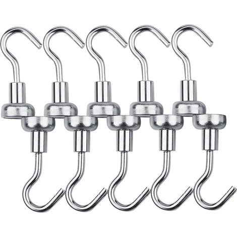 Lot de 10 Crochet magnétique 12mm, fixation robuste, organisation intérieure, cuisine garage bureau（Q3 : Nouveaux produits pour le mois d'août） (1/5)