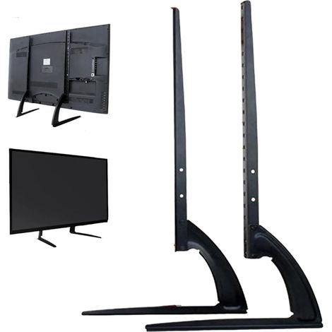 Universal TV Standfuss - Höhenverstellbarer Ständer für 32-70 Zoll/69,3 x 35,5 cm LCD LED, Flach & Curved Fernseher bis zu 35kg