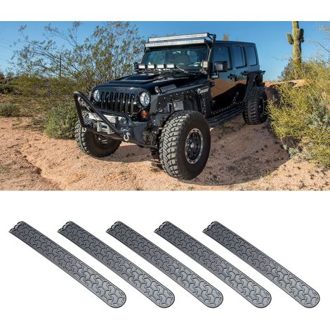 Lot de 5 baguettes décoratives noires pour poignées de porte, compatibles avec Jeep Wrangler JK 2007-2017 (4 portes) (1/5)