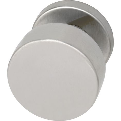 MARCHESI Türknopf Flachform - auf Rosette ø50, fest auf Rosette 50x7, Edelstahl