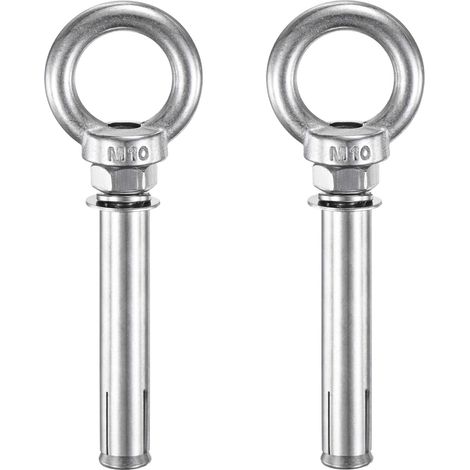 2-Pack Boulons À Oeil Pour Ancrage Béton M10x100mm Acier 304 (1/5)