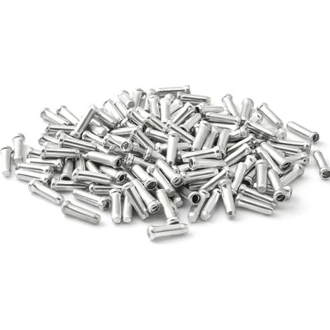 Convient pour 100 embouts de câble de vélo, gaines en alliage d'aluminium, capuchons de sertissage d'extrémité de câble