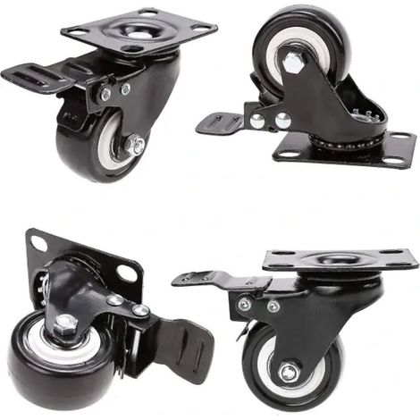 Svängbara hjul med broms 4 roues rotatives de 50 mm avec roues de meubles de frein TR