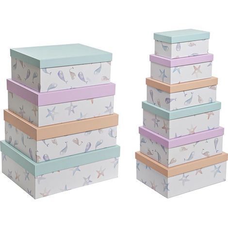 Boöte Set 10 Carton 43,5X33,5X15,5 Bleu (1/3)