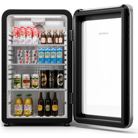 Klarstein Nevera para bebidas Audrey Evo  diseño retro  puerta de cristal  93 L  CEE C