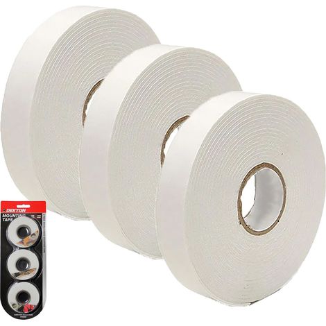Dekton 3pc Release Line Double Sided Mounting Tape Foam Adhesive Roll 18mm X 2m (1/5)