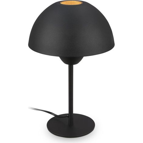 Briloner GRYDE Lampada da tavolo, interruttore a cavo, attacco E14, nero, Ø20 x 31 cm