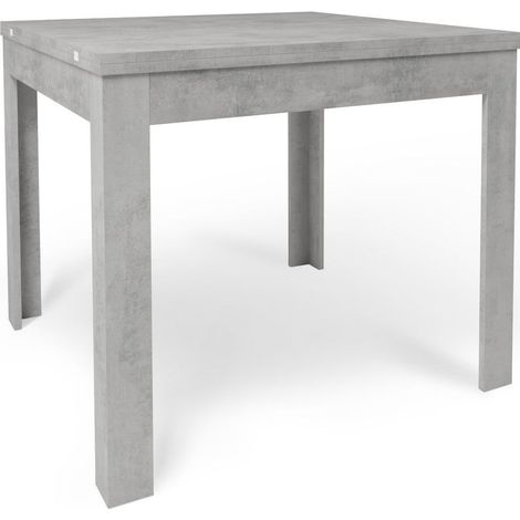 Tavolo Allungabile 90/180x90x75 cm Cemento e Cemento (1/2)