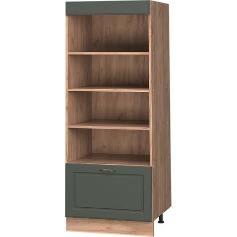 Scaffale da cucina Fame-Line, Verde-oro rustico/Rovere dorato, 60 cm, Vicco (1/5)