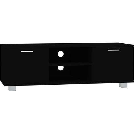 Mobile TV multimediale scaffale per televisione televisione buffet sala da pranzo soggiorno camera da letto 120 x 40,5 x 35 cm multistrato nero 020025877