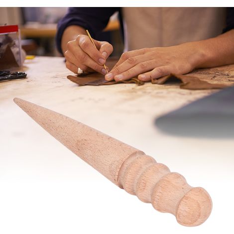 4-in-1-Rundschleifstäbe aus Buchenholz, Kantenschleif- und Lederschleifstäbe, DIY-Lederbearbeitungswerkzeuge (1/5)