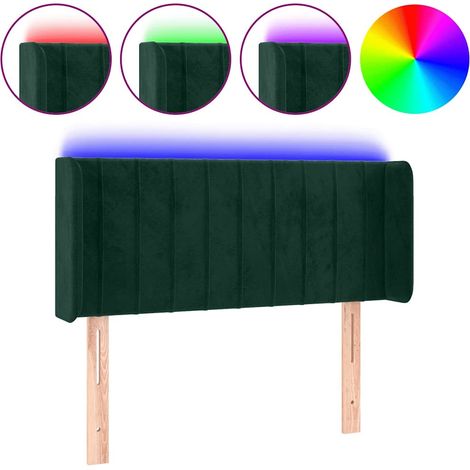 Maison Exclusive - LED Kopfteil Dunkelgrün 83x16x78/88 cm Samt (1/5)