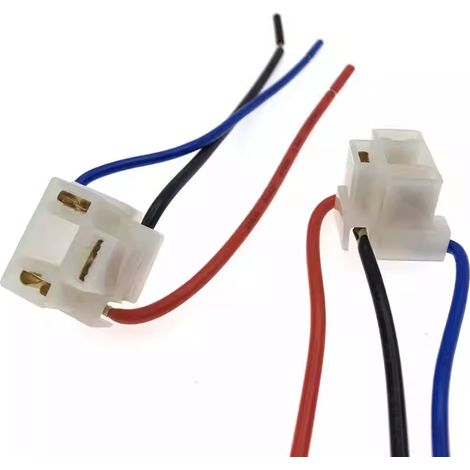 Universal socket for automotive headlights, three-pin plug, socket for turn signal, fog light bulb, relay, high temperature resistant and waterproof. (1/5)