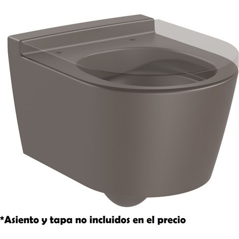 Taza suspendida compacta Rimless® con salida horizontal ROUND INSPIRA - ROCA Color: Beige (1/3)