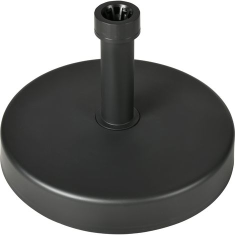 Base per Ombrellone da Giardino Ø45x33 cm Palo 24-48 mm in Plastica Nero (1/5)