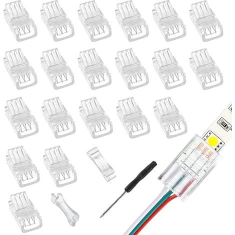 connecteurs de bande LED à 3 broches de 8 mm, 5-24 V, source de lumière LED, alimentation CC, multicolore, 72 W (1/5)