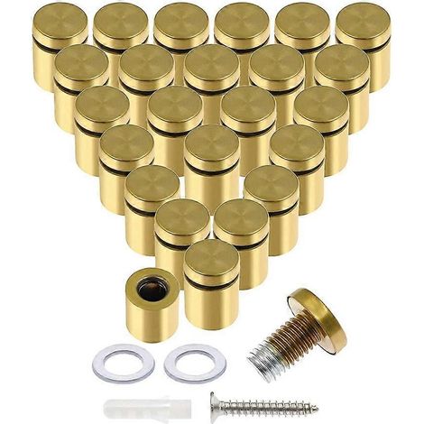 24 Pces Vis Écarteur Inox 3/4x1 Pouce pour Panneaux Mural, Kit Fixation Signalétique (1/5)